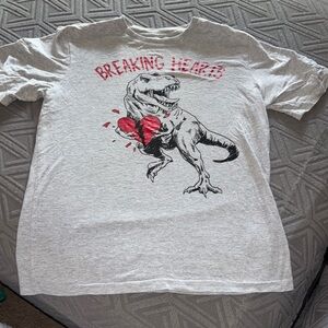 Gray Dinosaur Graphic T-Shirt